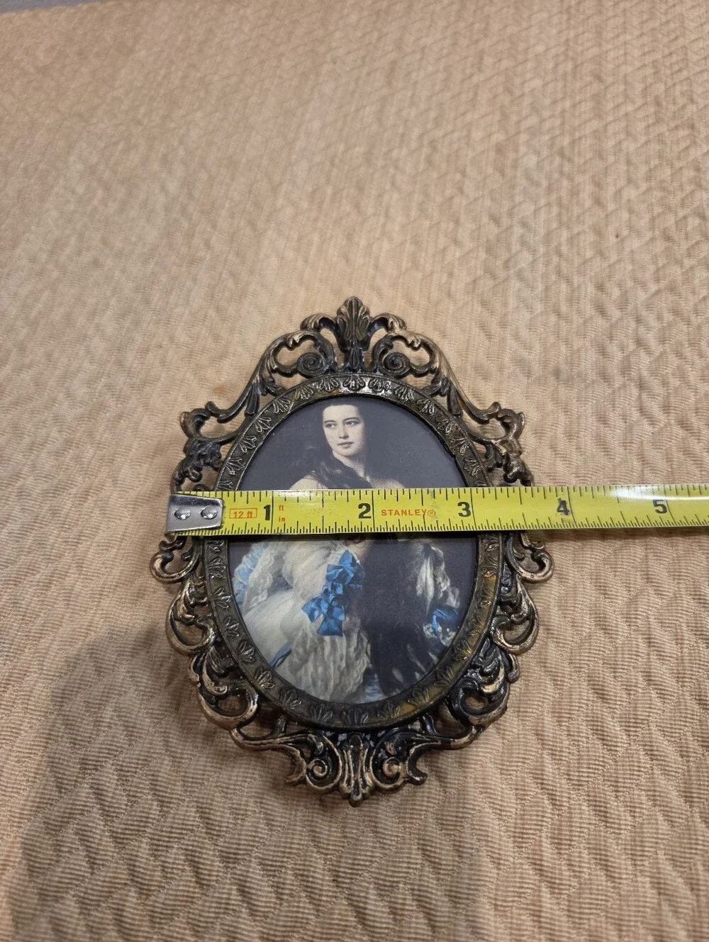 Vintage Italian Miniature Oval Pair Of Picture Frames